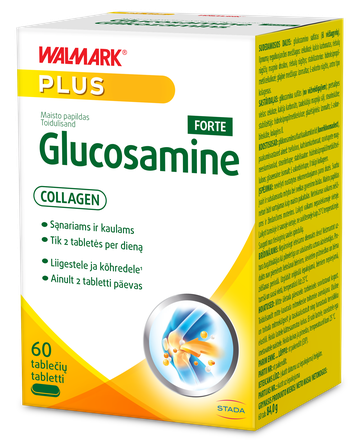 WALMARK   Glikozamīns Forte + kolagēns II tabletes, 60 gab.