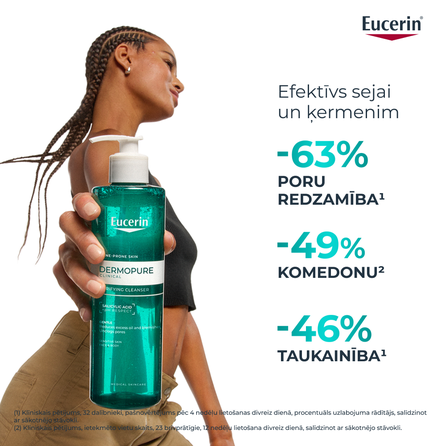 EUCERIN DermoPure Clinical Gentle attīroša želeja, 400 ml
