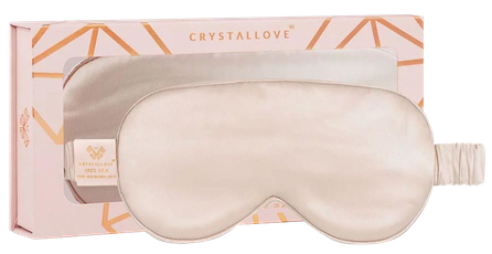 CRYSTALLOVE Gold zīda maska miegam, 1 gab.