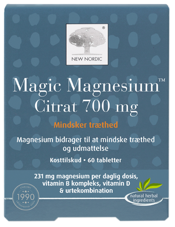 NEW NORDIC Magic Magnesium Citrat tabletes, 60 gab.