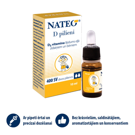 NATEO D 400 SV pilieni, 10 ml