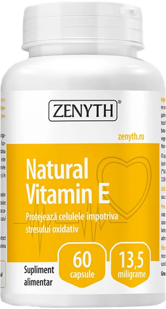 ZENYTH Vitamīns E kapsulas, 60 gab.