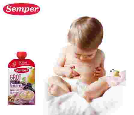 SEMPER Bumbieru, Mango, Ābolu, Graudaugu (No 6 Mēn.)  biezputra, 120 g