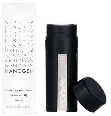 NANOGEN Keratin Black matu šķiedras, 30 g