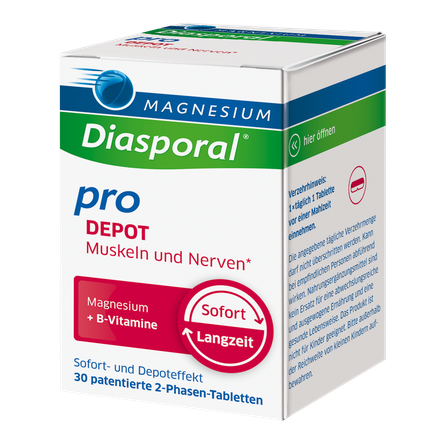 MAGNESIUM DIASPORAL Pro Depot Muskuļiem Un Nerviem tabletes, 30 gab.